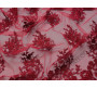 Сетка с вышивкой бордовые цветы