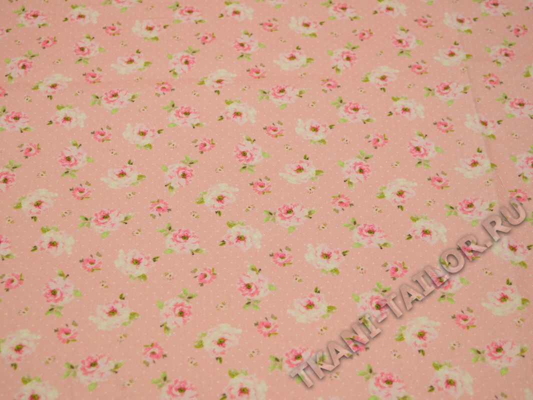 Плательная бледно-розовый с цветами - фото 2