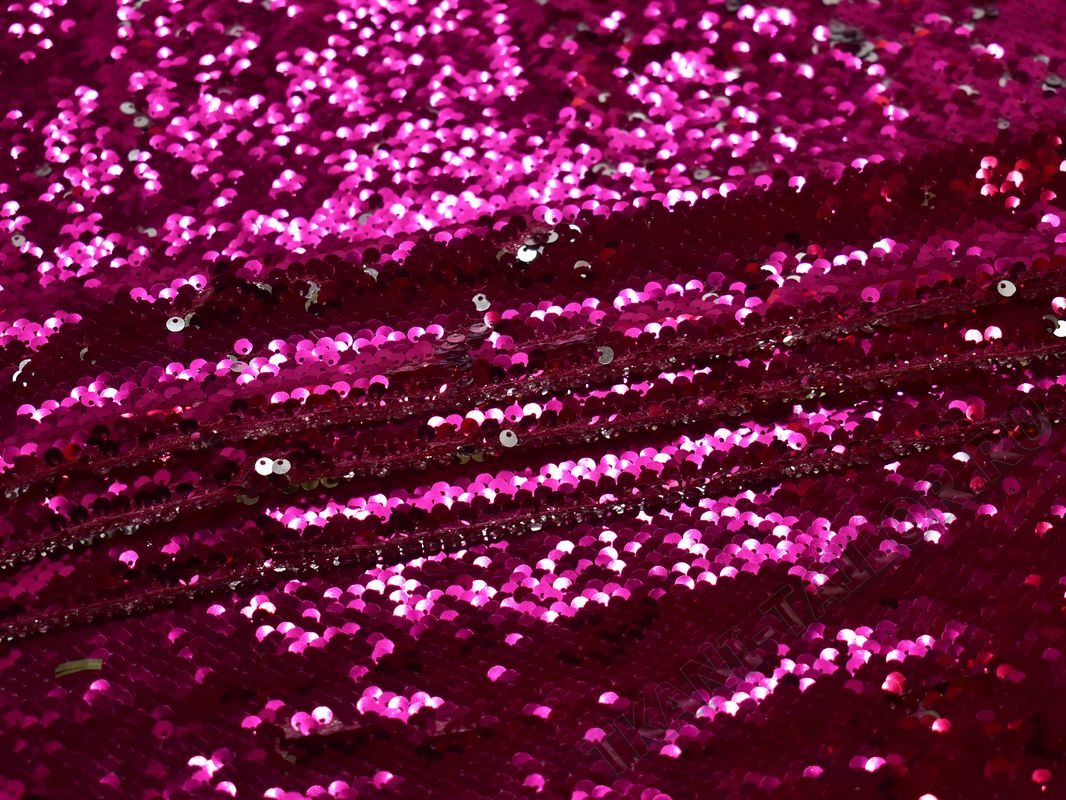 Сетка с пайетками розово-серебристая - фото 3