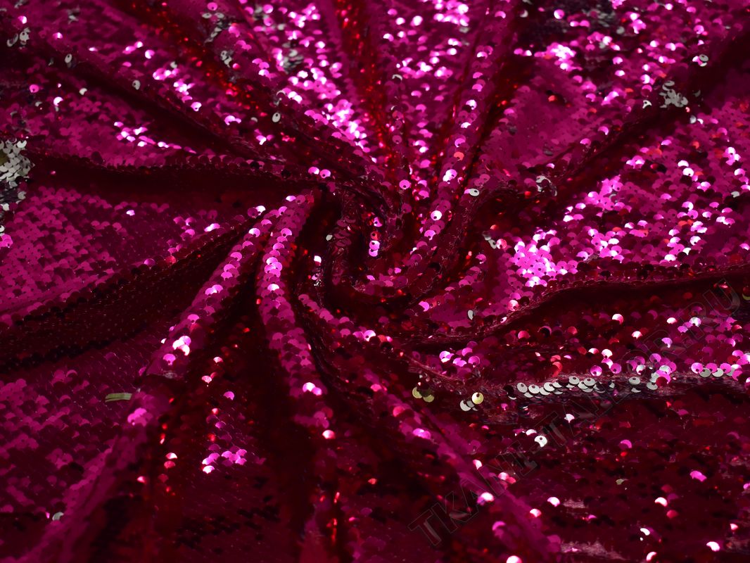 Сетка с пайетками розово-серебристая - фото 4