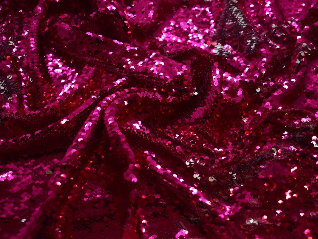 Сетка с пайетками розово-серебристая - фото 5