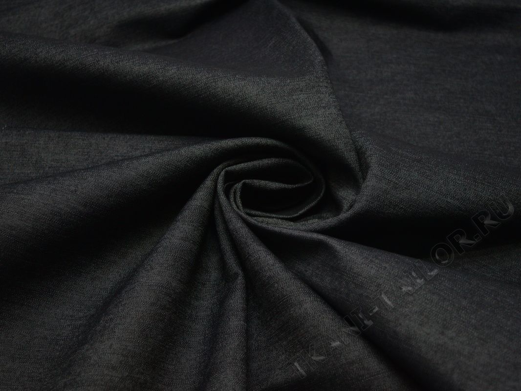 Джинсовая ткань цвет гранитовый серый - фото 4