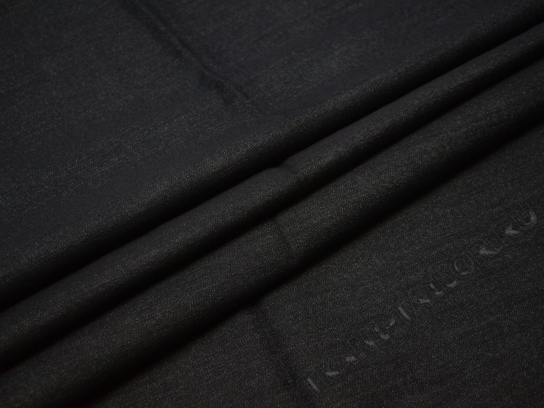 Джинсовая ткань темно-серая стрейч - фото 1