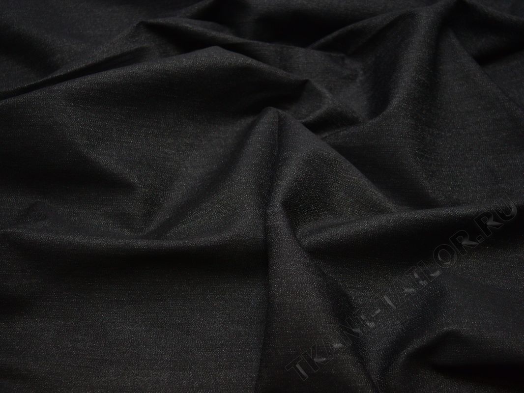 Джинсовая ткань темно-серая стрейч - фото 5