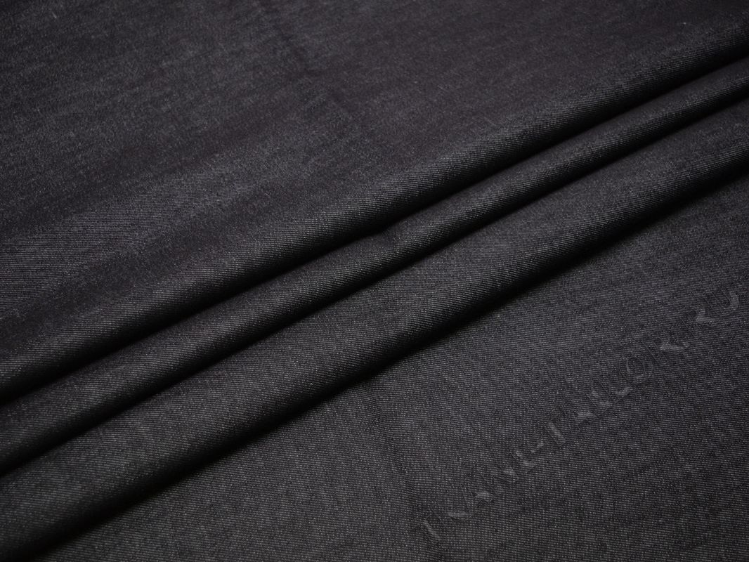 Джинсовая ткань темно-серая плотный стрейч - фото 3