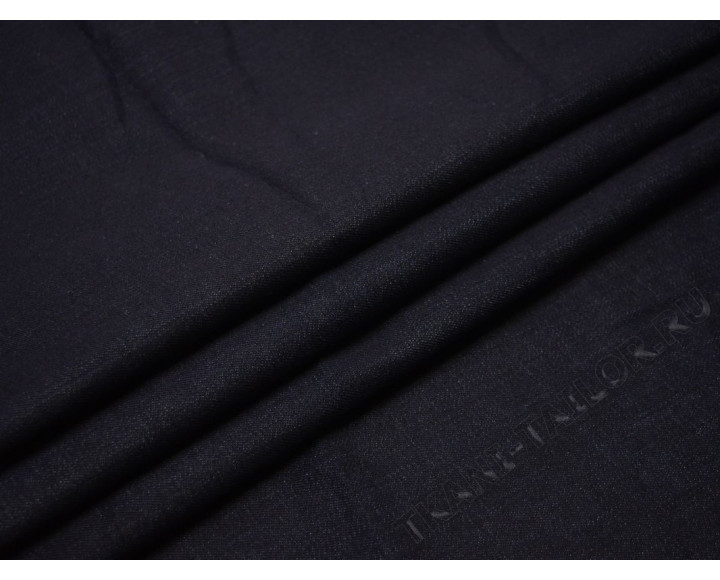 Джинсовая ткань черновато-синяя плотная