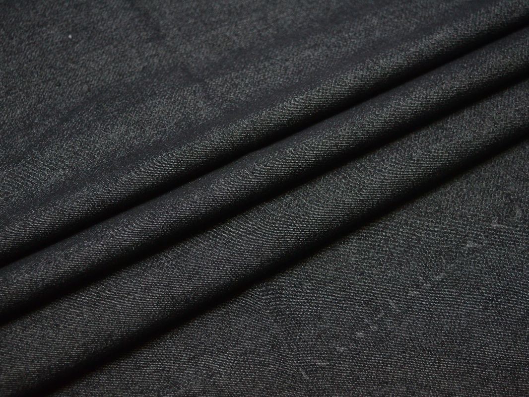 Джинсовая ткань темно-серая тонкий стрейч - фото 3