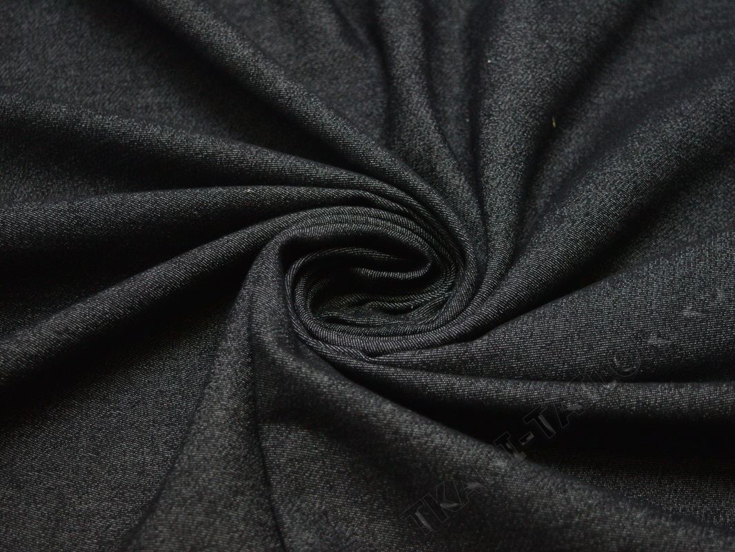 Джинсовая ткань темно-серая тонкий стрейч - фото 4