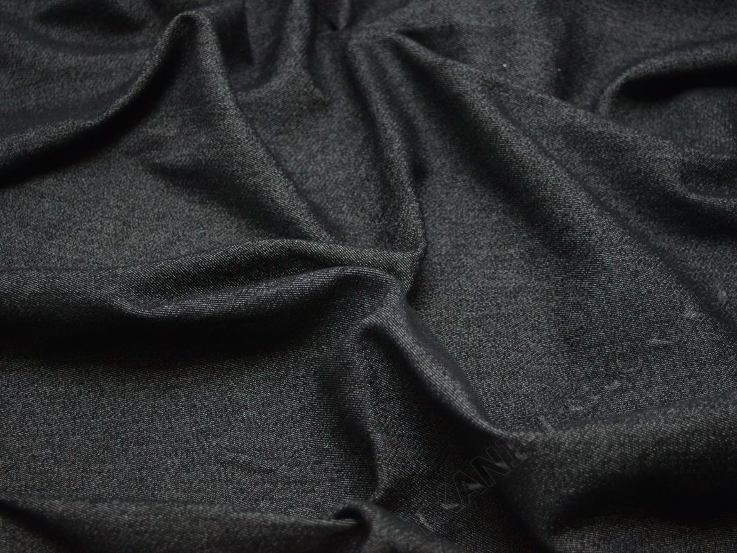 Джинсовая ткань темно-серая тонкий стрейч - фото 5