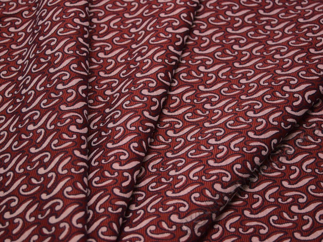 Жаккард бордовый с абстрактным рисунком - фото 3