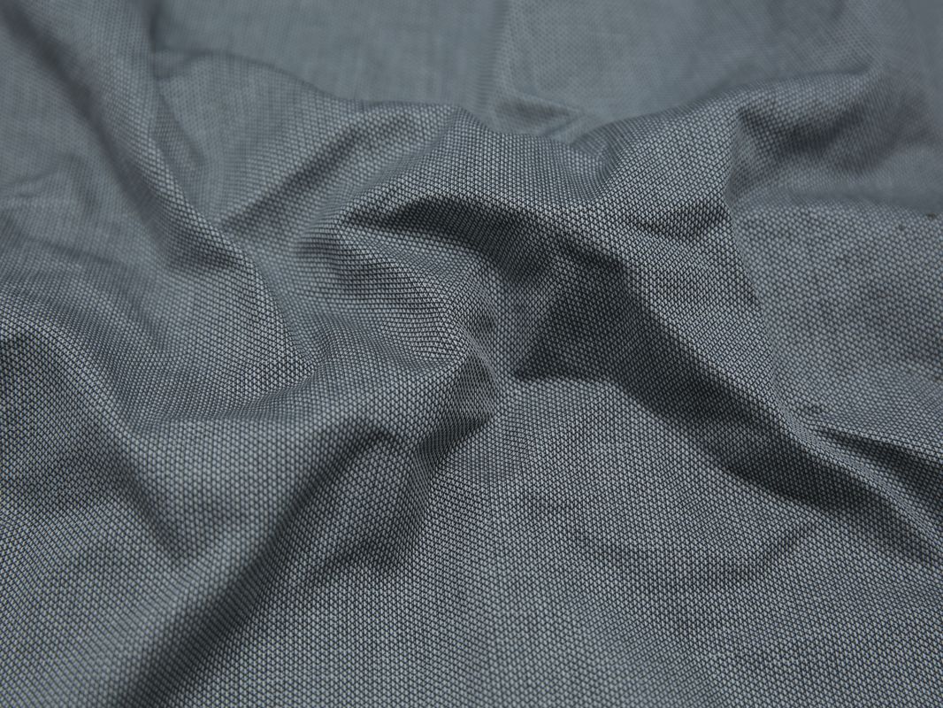 Костюмная ткань хлопковая серо-белая гусиная лапка - фото 5