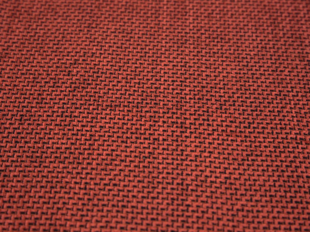 Костюмная ткань оранжевая черный принт - фото 2