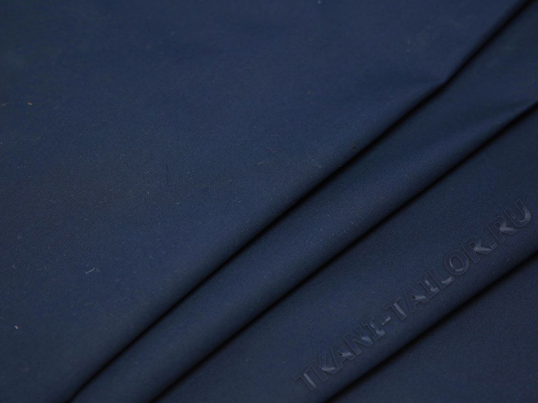 Костюмная ткань чернично-синего цвета - фото 3