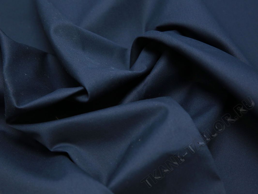 Костюмная ткань чернично-синего цвета - фото 5