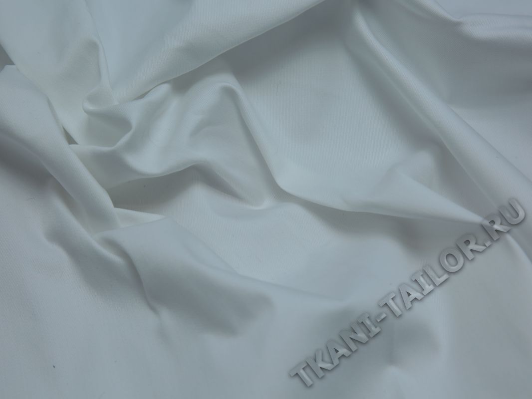 Костюмная ткань молочно-белого цвета - фото 5