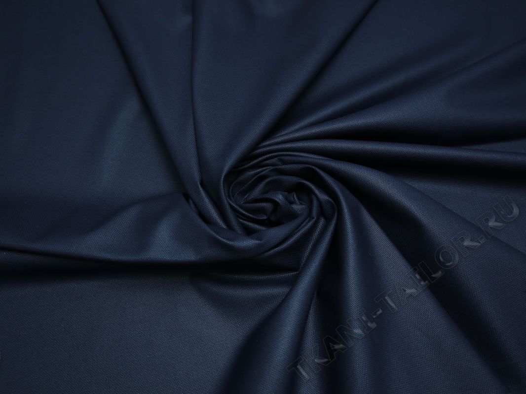 Костюмная ткань тонкая темно-синяя с отливом - фото 4