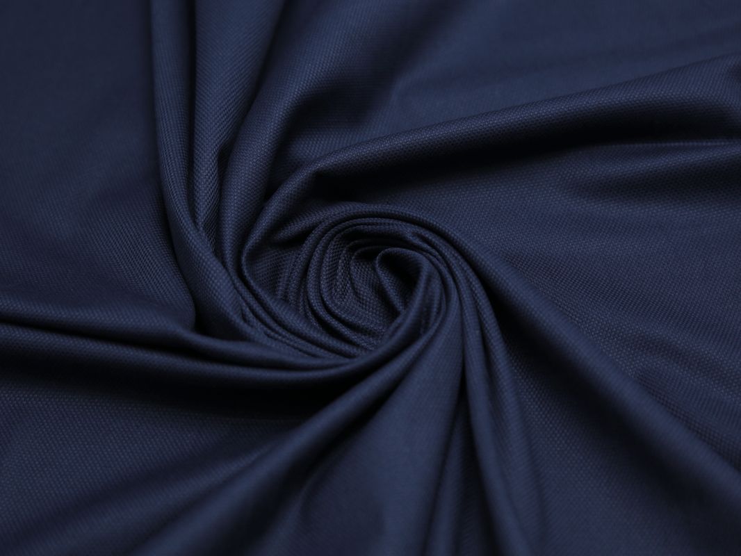 Костюмная ткань тонкая синего цвета - фото 4
