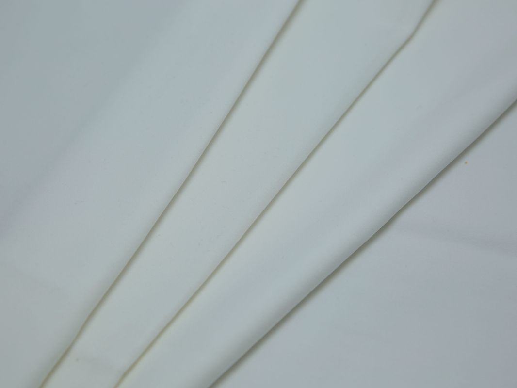 Костюмная ткань хлопковая молочно-белая - фото 3
