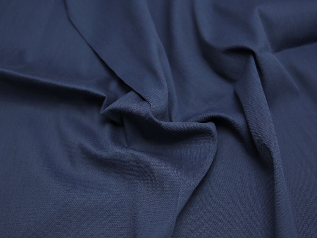 Костюмная ткань тонкая синяя - фото 5