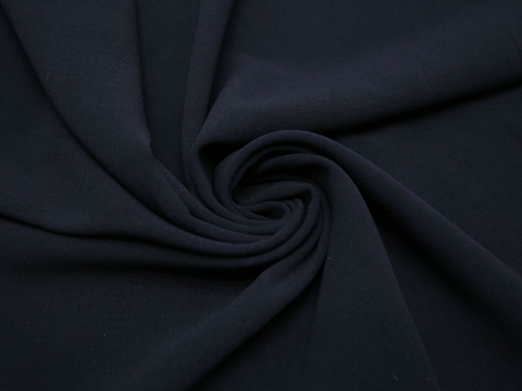 Костюмная ткань шерстяная темно-синяя - фото 4