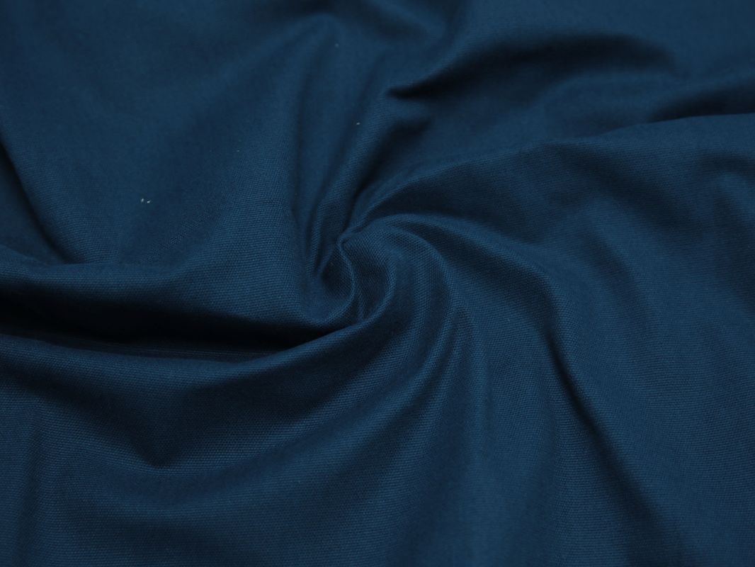 Костюмная ткань хлопковая синяя - фото 5