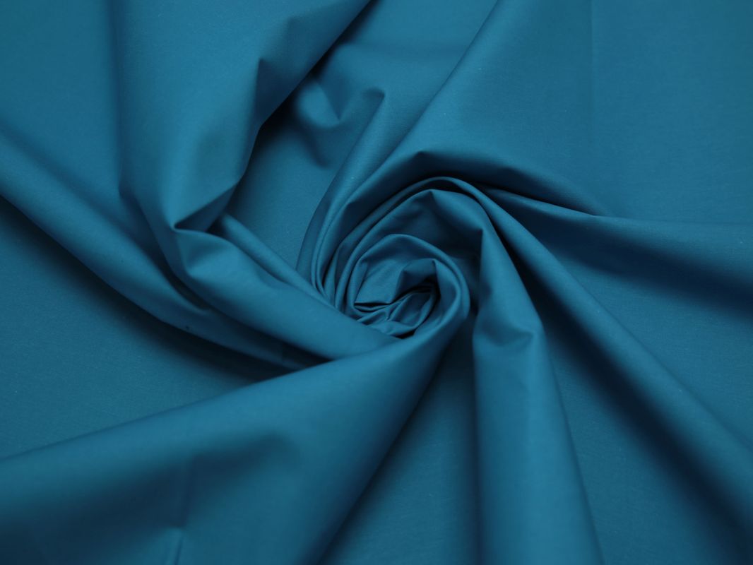 Костюмная ткань хлопковая сине-голубая - фото 4