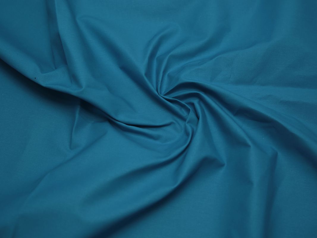 Костюмная ткань хлопковая сине-голубая - фото 5