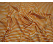 Плательная ткань хлопковая клетка виши оранжевая
