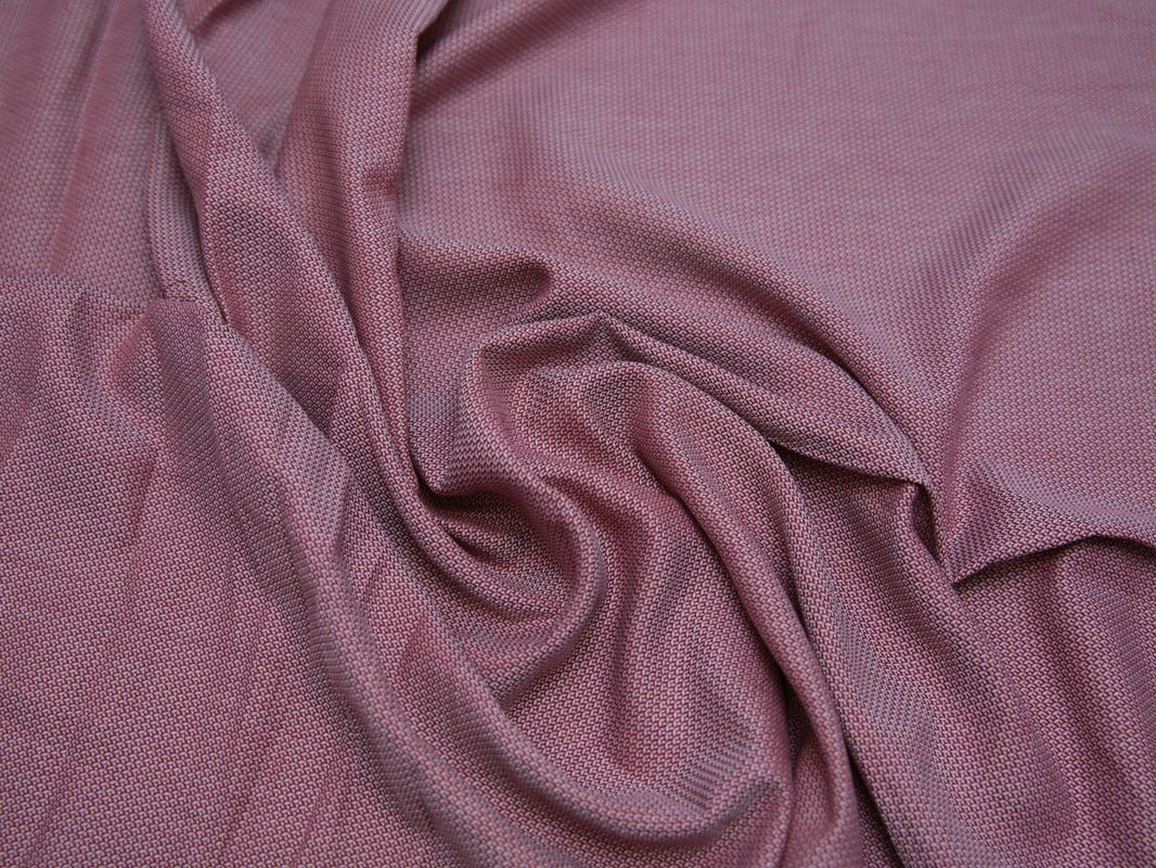 Плательная ткань хлопковая розово-белый принт - фото 5