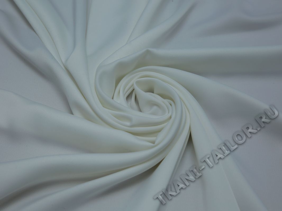Плательная ткань молочно-белого цвета - фото 4
