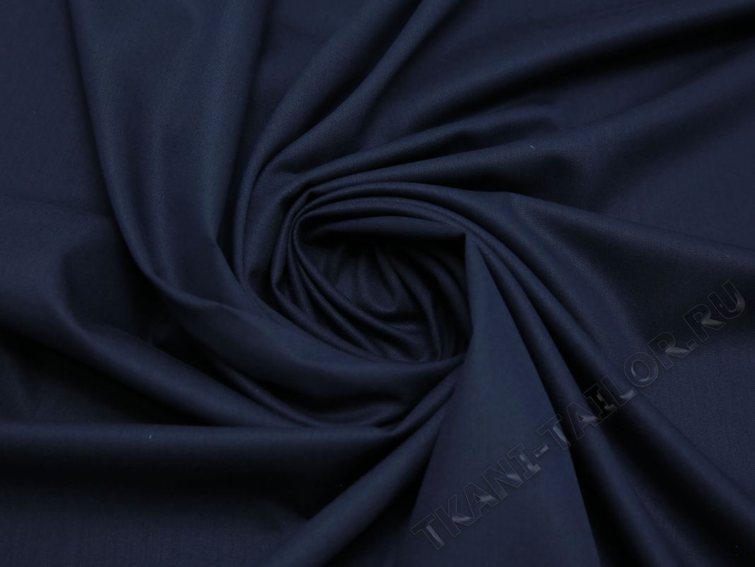 Плательная ткань тонкая темно-синяя - фото 4