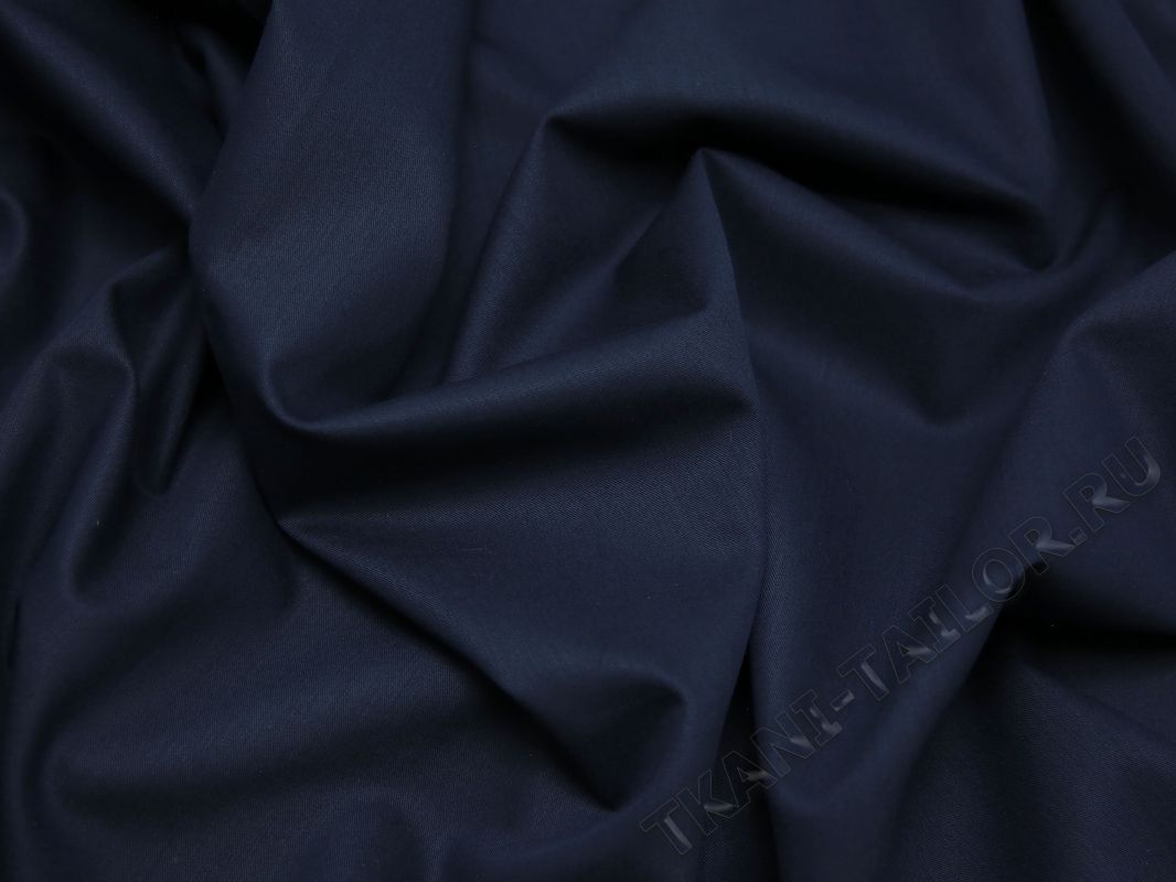 Плательная ткань тонкая темно-синяя - фото 5