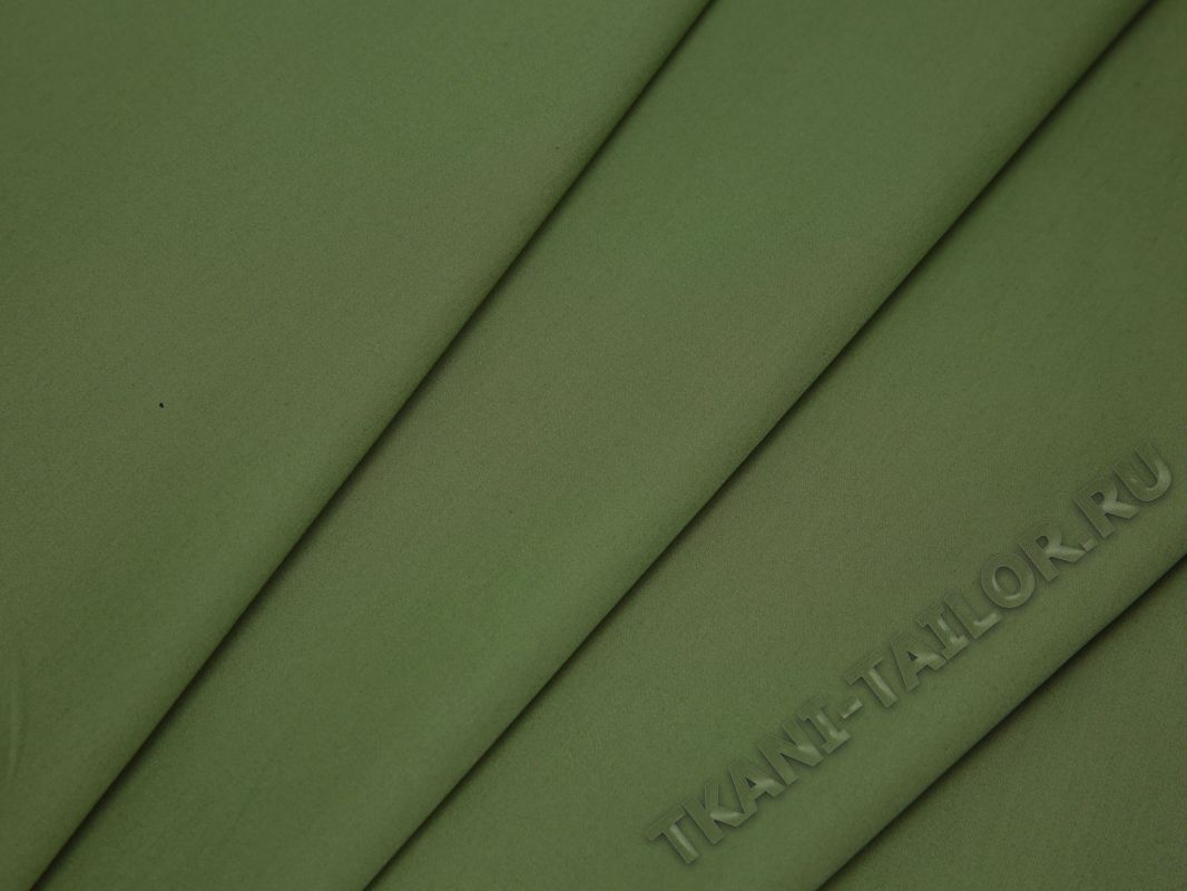 Плательная ткань хлопковая зеленая - фото 3