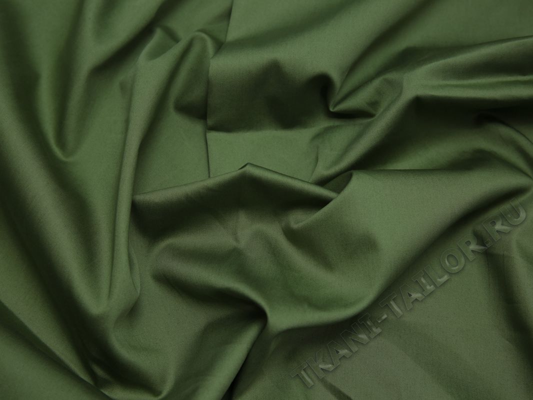 Плательная ткань хлопковая зеленая - фото 5