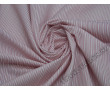 Рубашечная ткань хлопковая розовая в белую полоску
