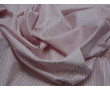 Рубашечная ткань хлопковая розовая в белую полоску