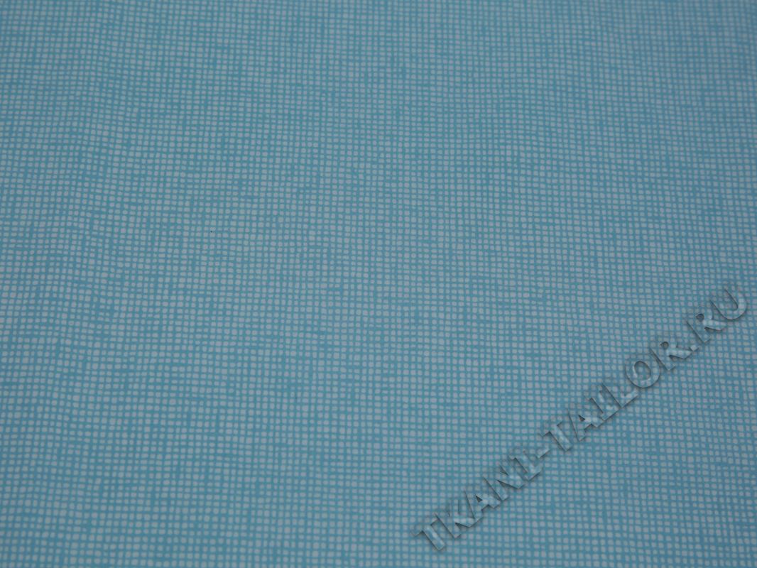 Рубашечная ткань хлопковая белая в бирюзовою полоску - фото 2