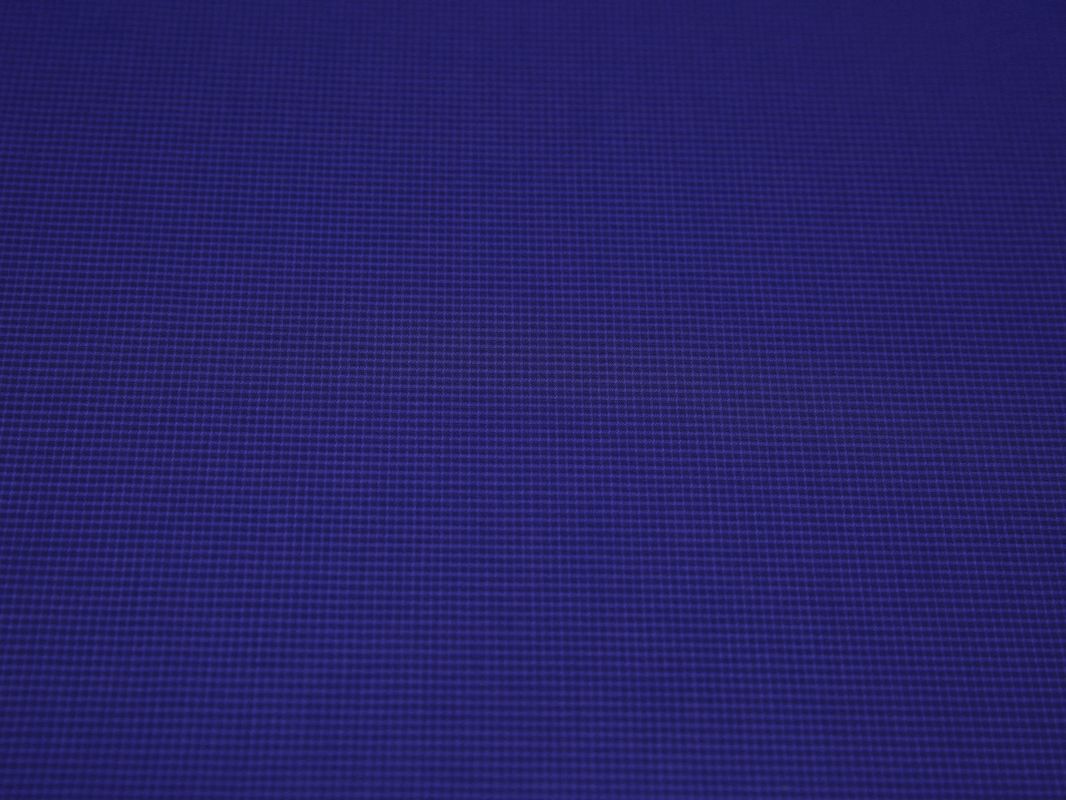 Рубашечная ткань хлопковая синяя в белую клетку - фото 2