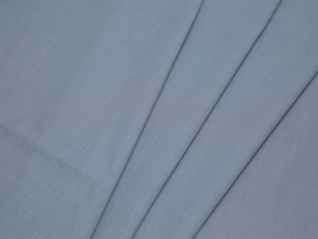 Рубашечная ткань хлопковая серая в рубчик - фото 1
