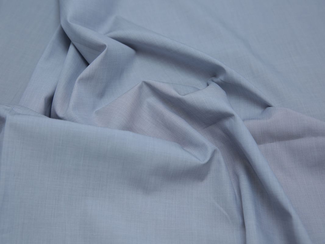 Рубашечная ткань хлопковая серая в рубчик - фото 5
