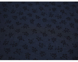 Рубашечная ткань хлопковая серая с черными листьями