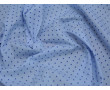Рубашечная ткань хлопковая голубая в синий горох