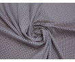 Рубашечная ткань хлопковая белая с брусничным геометрическим рисунком