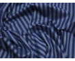 Рубашечная ткань хлопковая синяя в серую полоску