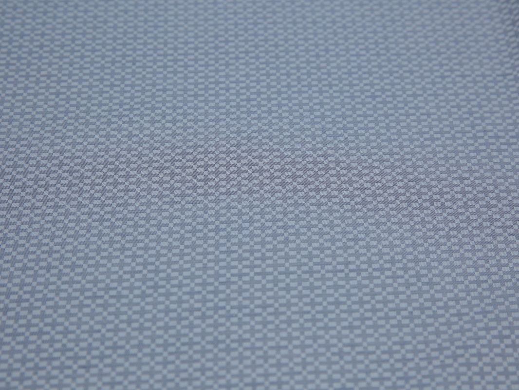 Рубашечная ткань хлопковая серо-белая фактурная клетка - фото 2