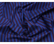 Рубашечная ткань хлопковая синяя в бордовою полоску