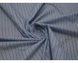 Рубашечная ткань голубая в тонкую белую полоску