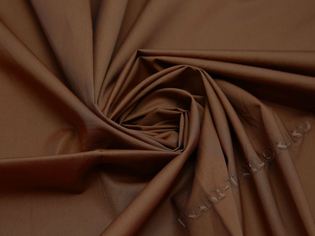 Рубашечная ткань хлопковая коричневая - фото 4