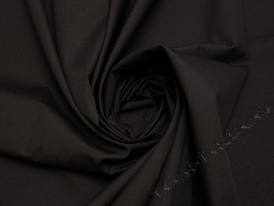 Рубашечная ткань хлопковая шоколадно-коричневая - фото 4