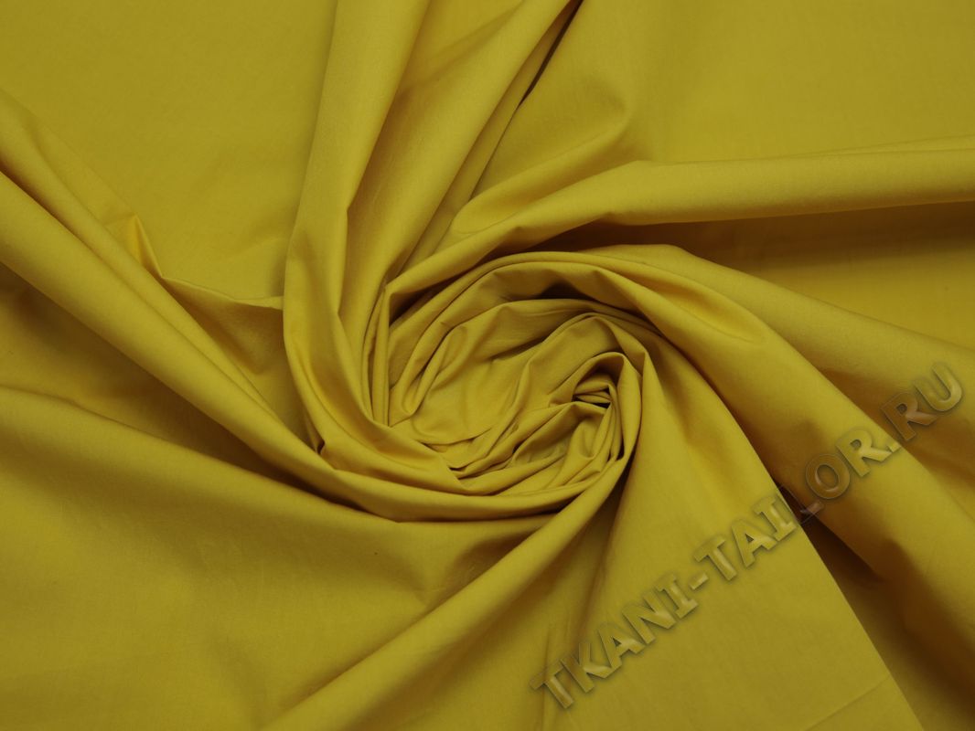 Рубашечная ткань хлопковая желтого цвета - фото 4